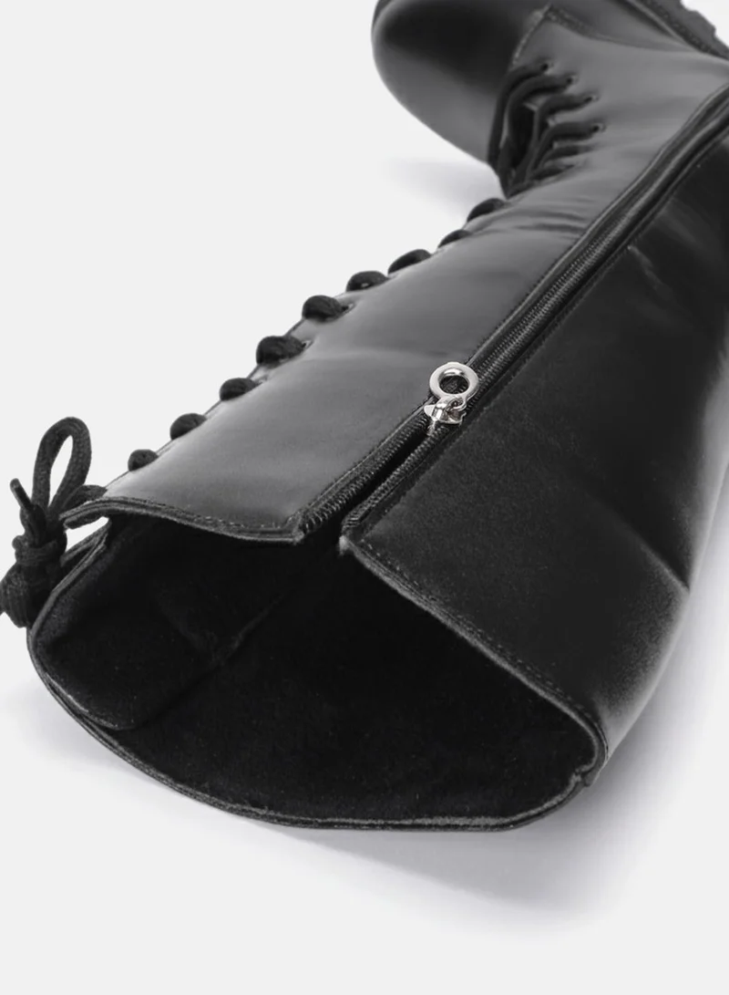 Zoriworld Black Zoriworld Bonnie Black Boots 1.5'' Heel Rubber Sole for Women | Best Price UAE